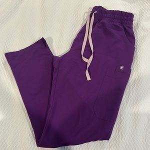FIGS purple high waisted scrub pant
